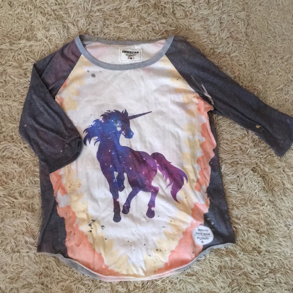 Unicorn baseball tee